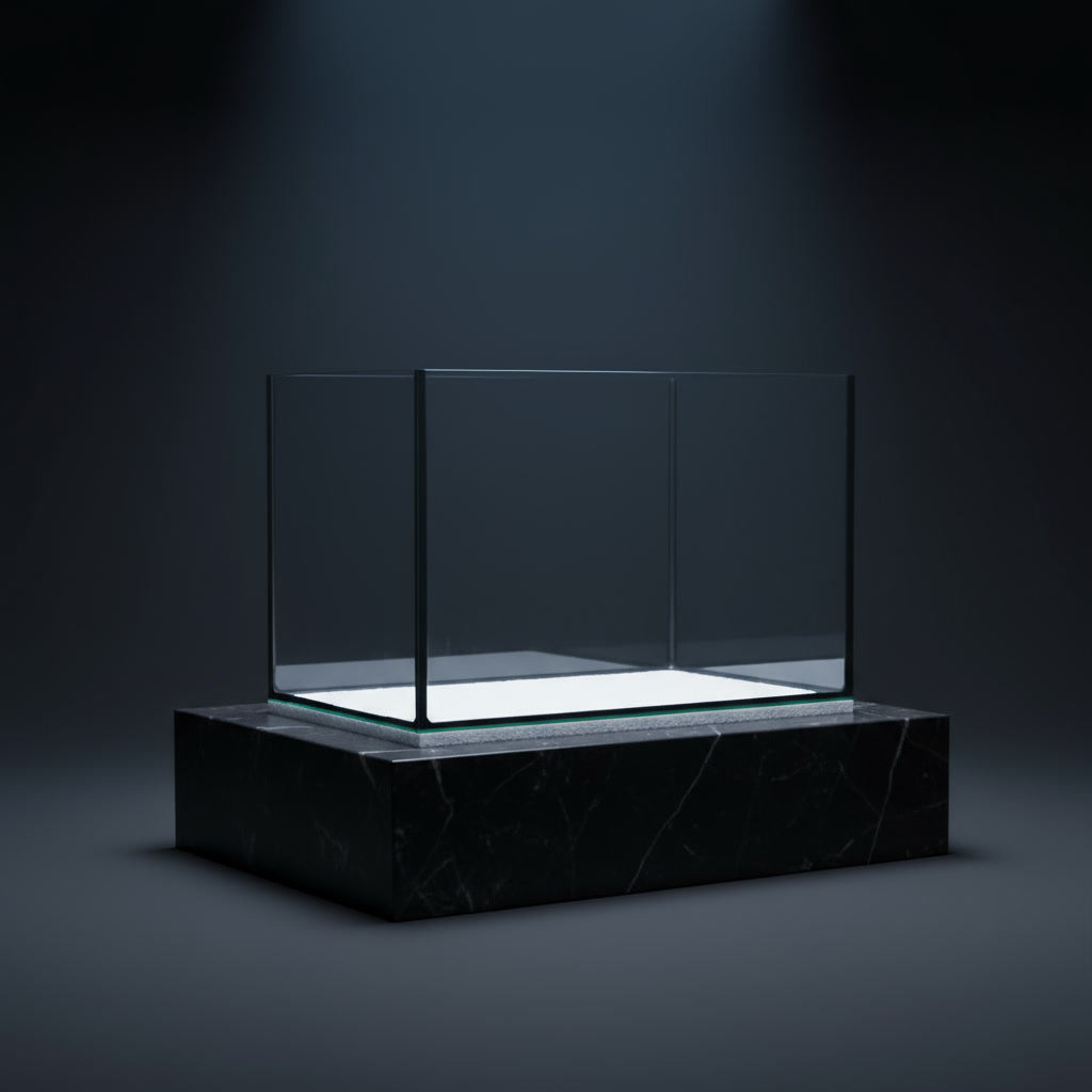 š Black Diamond 18" Wide Polished Tank (460 x 305 x 305mm) ā Black Silicone Series