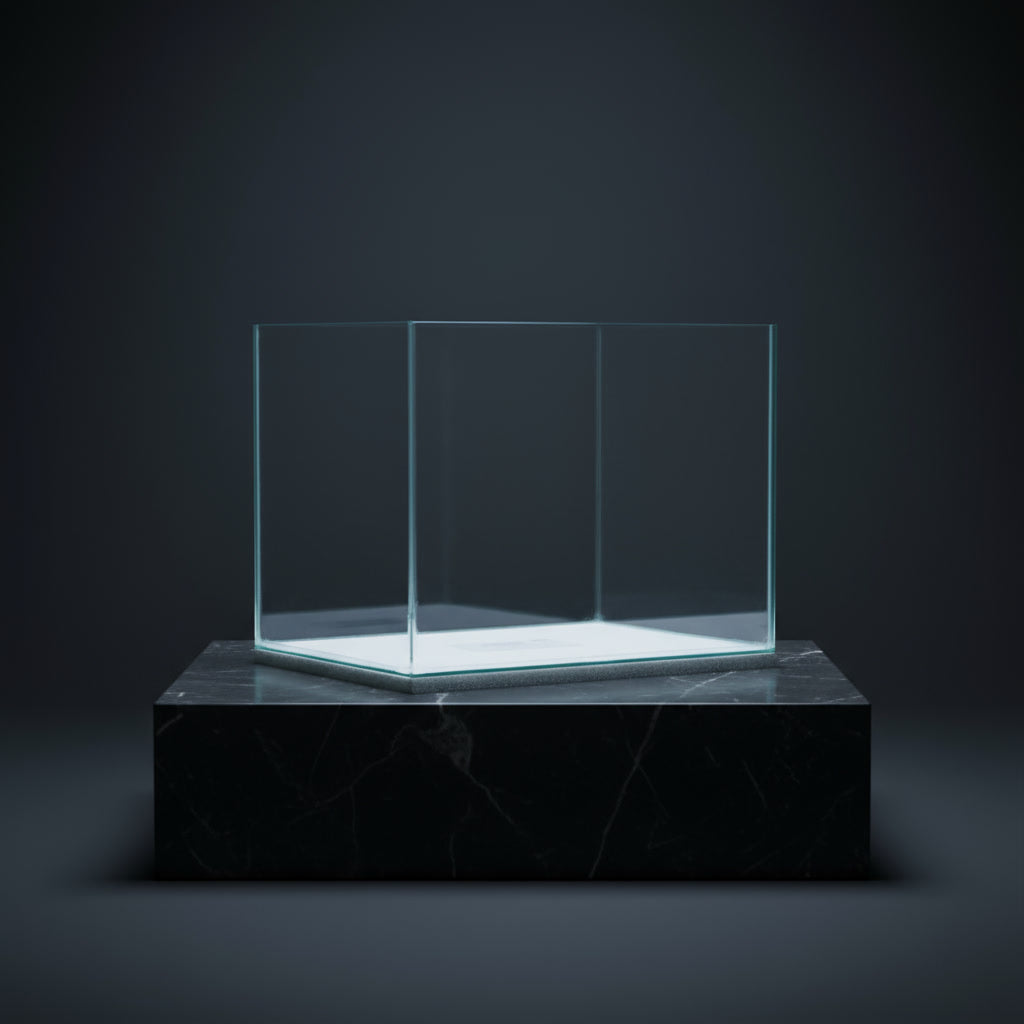 🐟 Black Diamond 1ft Polished Tank – 305 x 225 x 225 mm (3mm Glass)
