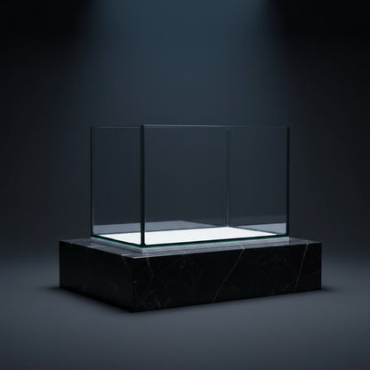 🐠 Black Diamond 18" Wide Polished Tank (460 x 305 x 305mm) – Black Silicone Series