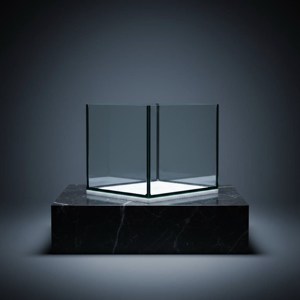 🐠 Black Diamond 1ft Polished Tank (305 x 225 x 225mm) – Black Silicone Series