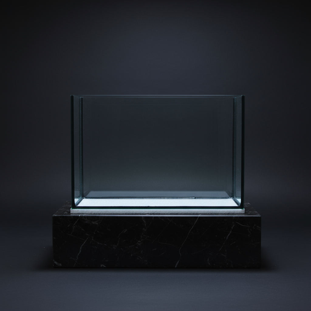🐠 Black Diamond 18" Narrow Polished Tank (460 x 225 x 305mm) – Black Silicone Series
